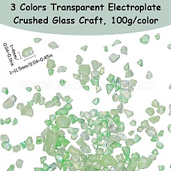 3 стиль прозрачный гальванический дробленый стеклянный крафт&nbsp;GLAA-SC0001-99C