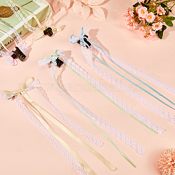 10 шт. 5-х цветные заколки-бантики из полиэфирной смолы&nbsp;PHAR-CN0001-05