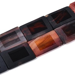 Окрашенные естественный агат бисер пряди&nbsp;G-T144-25B-03