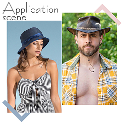 16 шт. 4 цвета регулируемый противоскользящий плоский ремешок из искусственной кожи для шляпы&nbsp;DIY-GA0008-74