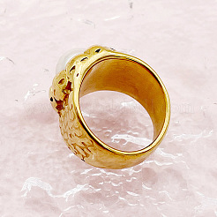 Кольца из нержавеющей стали 304 с имитацией жемчуга&nbsp;FS-WGE143D-03