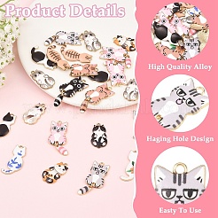 24шт 3 стиля подвески из сплава с эмалью&nbsp;ENAM-YW0008-38