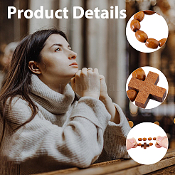 30 шт. деревянные эластичные кольца для пальцев&nbsp;RJEW-DC0001-22