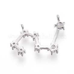 Латунные микро проложить кубического циркония подвески&nbsp;X-ZIRC-F099-20P-12