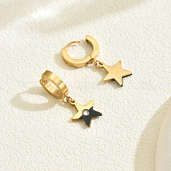 Серьги-кольца из нержавеющей стали в форме звезды&nbsp;HU8355