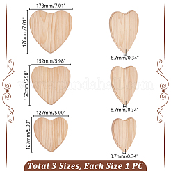 3 шт. незавершенные принадлежности для рукоделия из дерева DIY-WH0581-10