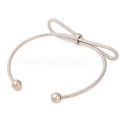 Латунные браслеты-манжеты с бантом для женщин&nbsp;BJEW-F477-05P