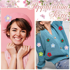 50 шт. 5-х цветные аксессуары для украшений из гребенного хлопка&nbsp;AJEW-CP0009-42