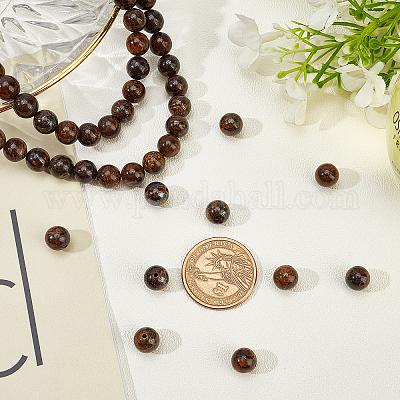 Нити шарик натуральный бронзита&nbsp;G-AR0002-36-1