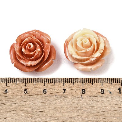 Резные бусины из синтетического коралла&nbsp;SHEL-Z003-03E-1