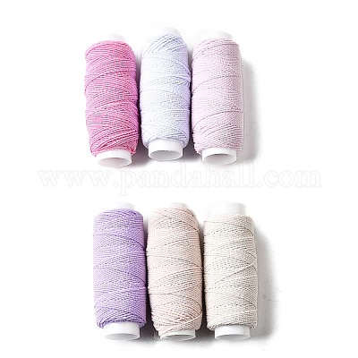 6шт 6 цвета полиэстеровая ультратонкая эластичная нить для швейных машин&nbsp;EW-K001-01C-0.5mm-1