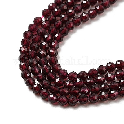 Гранат природный бисер нитей&nbsp;G-J376-36B-4mm-1