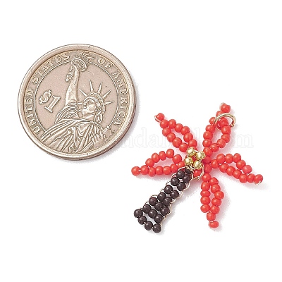 Стеклянные подвески из бисера&nbsp;PALLOY-MZ01251-02-1