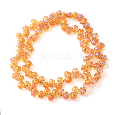 Стеклянные бусины с гальваническим покрытием &nbsp;EGLA-D030-17M-1