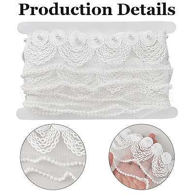 Отделка кружевом из полиэстера длиной 3 ярд&nbsp;OCOR-GF0005-10-1