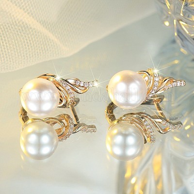 Серьги-кольца из латуни с кристаллами и стразами FS-WG0005E-01-1