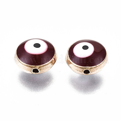 Бисера эмали сплава&nbsp;LS-ENAM-WH0047-14L-10mm-1