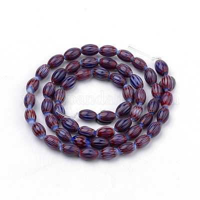 Бусины ручной работы из шеврона лэмпворк&nbsp;LAMP-S187-01-1