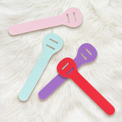 24 шт. 4-х цветные ПВХ-язычки для застежки-молнии&nbsp;PVC-GF0001-02A-01-1