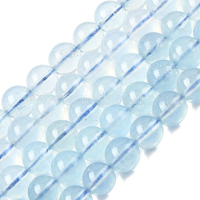 Природные Аквамарин бисер нитей&nbsp;G-G344-A07-8mm-1