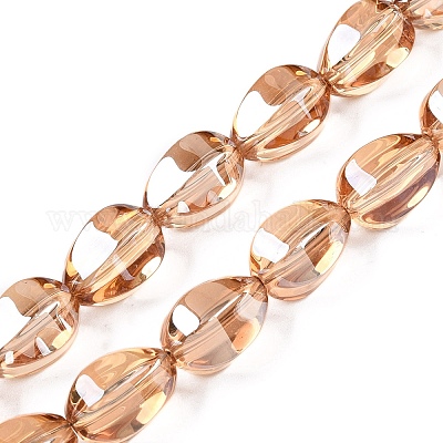 Стеклянные бусины с гальваническим покрытием &nbsp;EGLA-T028-01F-1