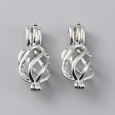 Полые медные Locket подвески&nbsp;FIND-WH0416-96-1