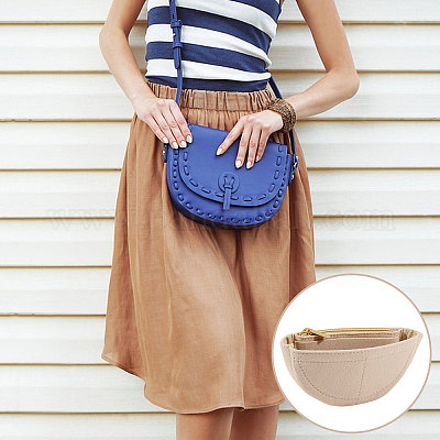 Полукруглый войлочный органайзер для кошелька&nbsp;AJEW-WH0434-15A-01-1