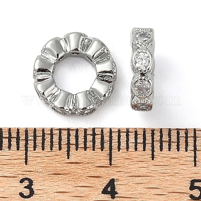 Латунные прозрачные кубические циркониевые соединительные кольца KK-U045-10P-1