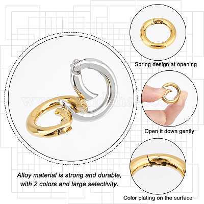 2 шт. 2 стиля ионного покрытия (IP) 304 пружинные затворные кольца из нержавеющей стали&nbsp;STAS-UN0033-62-1