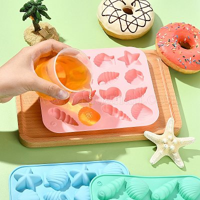 3 шт. 3-х цветные силиконовые Молды на морскую тематику&nbsp;ST-CJ0043-012-1