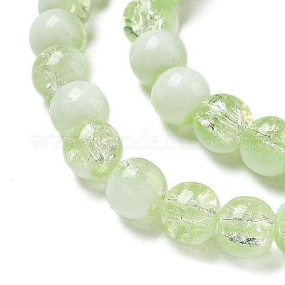 Стеклянные бусины кракле&nbsp;GLAA-U001-8mm-09-1