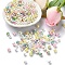 ABS Plastic Imitation Pearl Beads, Round, Mixed Color, 5~8x5~8mm, hole: 1.5~2.3mm, 507pcs/bag
