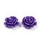 Synthetic Coral Carved Beads, Dyed, Flower, Dark Violet, 19.5x9mm, Hole: 1.3mm
