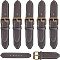 6Pcs Imitation Leather Toggle Buckle, with Alloy Findings, for Bag Sweater Jacket Coat, DIY Sewing Accessories Crafts, Coconut Brown, 11.35x1.2x0.3cm