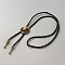 Adjustable Zinc Alloy Cowboy Hat Pendant PU Leather Cord Lariat Necklaces, Antique Bronze, 21.02 inch(53.4cm)