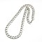 Tarnish Resistant 304 Stainless Steel Curb Chain/Twisted Chain Necklaces, with Lobster Claw Clasps, Stainless Steel Color, 23 inch~25 inch(58.4~63.5cm), 12mm