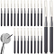 Plastic Cleaning Brushes, with Stainless Steel Head, Prussian Blue, 58x4mm
