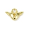 Brass Pendants, Cadmium Free & Nickel Free & Lead Free, Heart Lock with Wing Charms, Golden, 10x14.5x3.5mm, Hole: 2.7x2mm