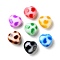 Spray Printed Opaque Acrylic Beads, Heart, Mixed Color, 15.5x15.5x8mm, Hole: 1.5mm