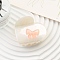 Heart with Bowknot Cellulose Acetate(Resin) Claw Hair Clips, Hair Accessories for Women Girl, Antique White, 70x65x53mm