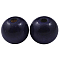 Natural Maple Wood Beads, Dyed, Round, Indigo, 12x10.5mm, Hole: 3mm, about 1800pcs/1000g