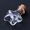 Glass Bottles, with Cork Stopper, Wishing Bottle, Star, Clear, 28.5x21x11.5mm, Bottleneck: 8mm in diameter, Capacity: 2ml(0.06 fl. oz)