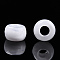 Acrylic Beads, Two Tone, Barrel, White, 9x6mm, Hole: 3.7mm, about 1700pcs/500g