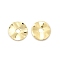Brass Beads, Flat Round, Long-Lasting Plated, Rack Plating, Lead Free & Cadmium Free, Real 18K Gold Plated, 6x1mm, Hole: 1.4mm