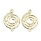 Alloy Links Connectors, Vortex, Light Gold, 26x18.5x1.5mm, Hole: 1.2mm