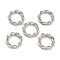 Brass Linking Rings, Cadmium Free & Nickel Free & Lead Free, Retro Twisted Ring, Long-Lasted Plated, Platinum, 10x1.5mm, Inner Diameter: 6.5mm