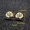 201 Stainless Steel Stud Earrings, Golden, Hedgehog, 7x11mm
