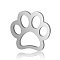 201 Stainless Steel Filigree Joiners, Dog Paw Print, Stainless Steel Color, 11x12x0.8mm