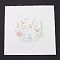DIY Embroidery Fabric with Eliminable Pattern, Embroidery Cloth, Square, Flower Pattern, 28x27.6x0.05cm