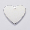Tarnish Resistant 201 Stainless Steel Stamping Blank Tag Pendants, Heart, Stainless Steel Color, 24.5x27x1mm, Hole: 1.5mm